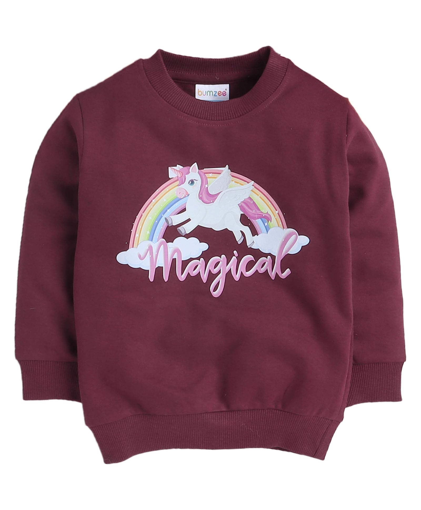 BUMZEE Maroon Girls Full Sleeves Sweatshirt Age - 6-12 Months (Peb8664C-mrn)