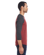 Unisex Triblend 34-Sleeve Raglan - cRM cRD BLK TRB - 3XL(D0102H7NP92)
