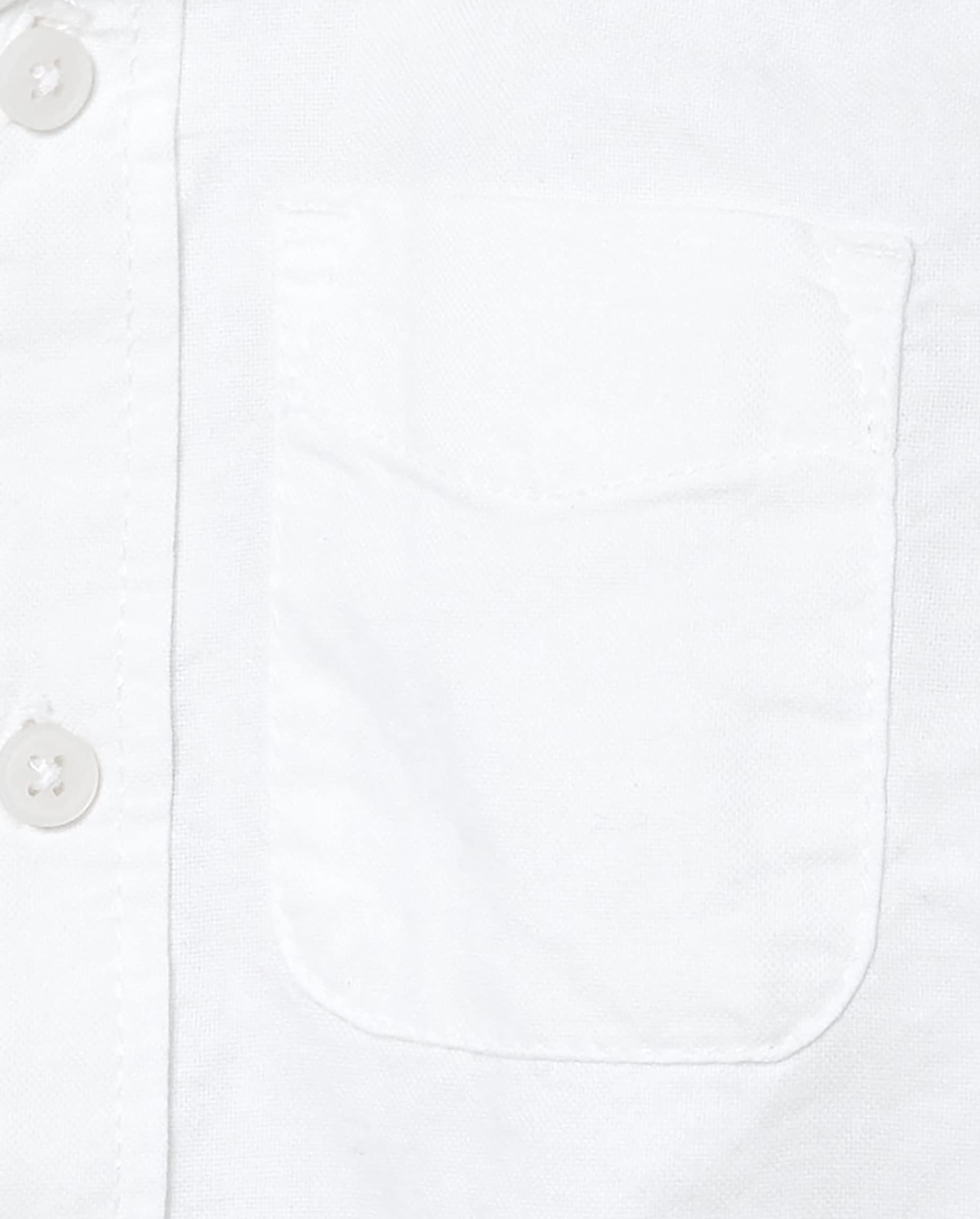 The childrens Place Baby Boys and Toddler Boys Short Sleeve Oxford Button Down Shirt, White, 3T