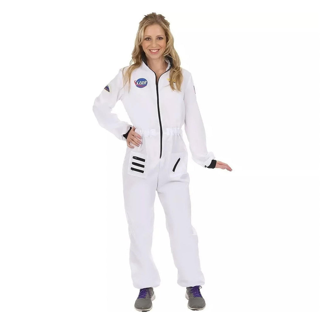 Women's White Astronaut Costume - Large