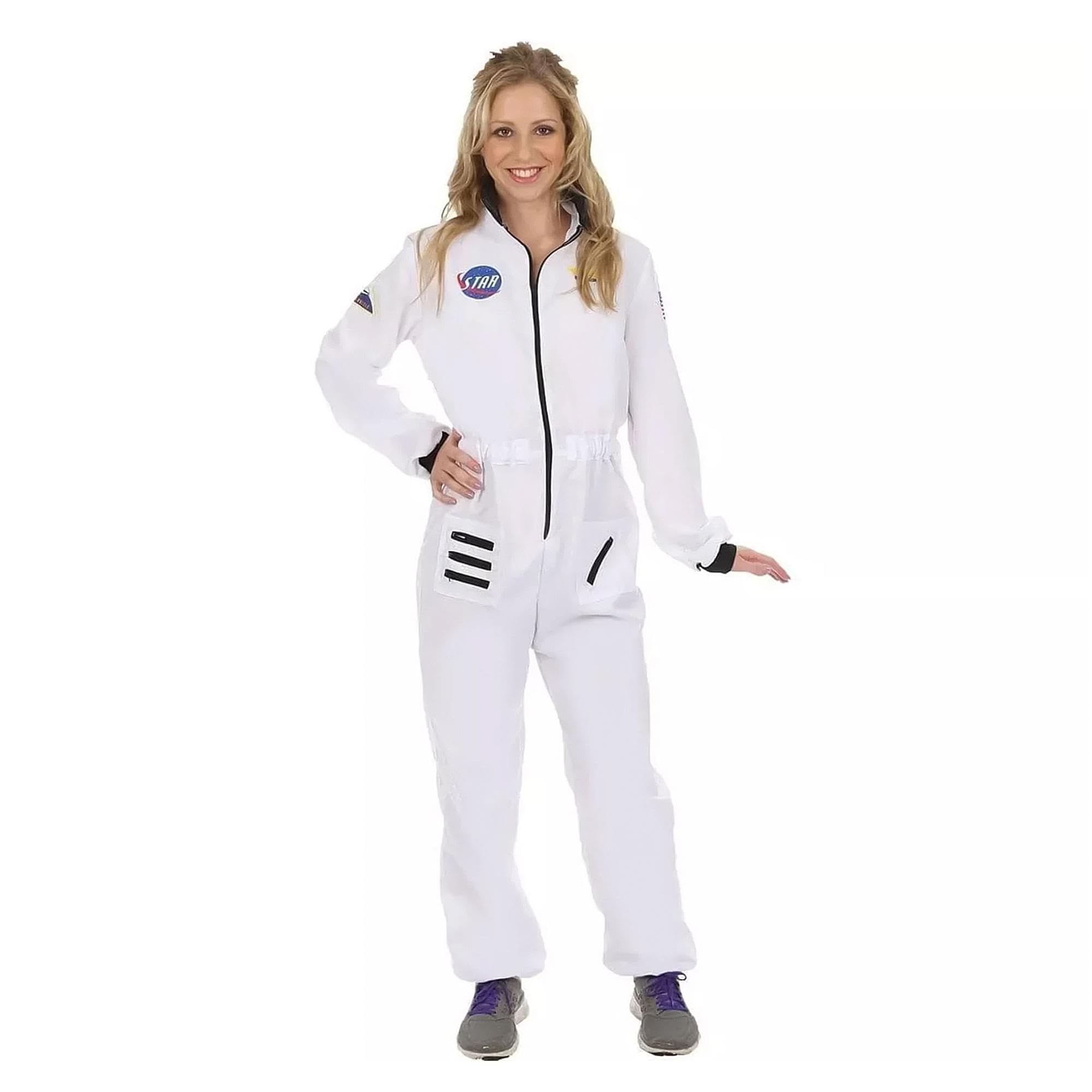 Women's White Astronaut Costume - Large