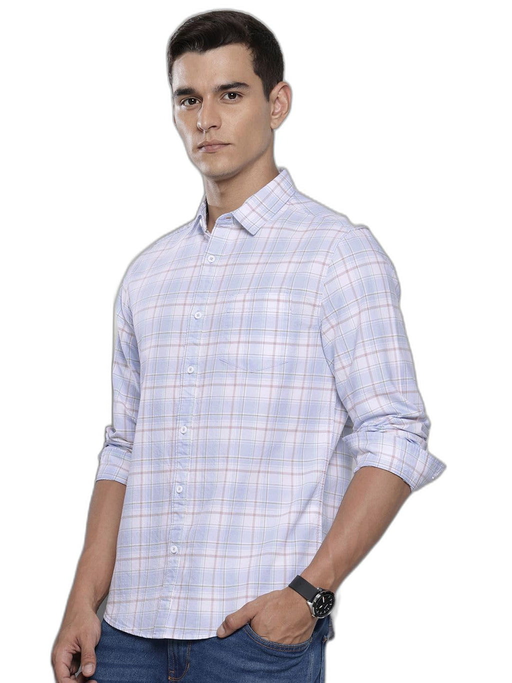 The Indian Garage Co Mens Slim Fit Checkered Shirt