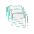 Buminee Clear Travel Bags for Toiletries, Makeup Bags, Cosmetic Bags, 6.3 x1.77 x5.1 Plastic Toiletry Bag, Clear Pouch, Cosmetic