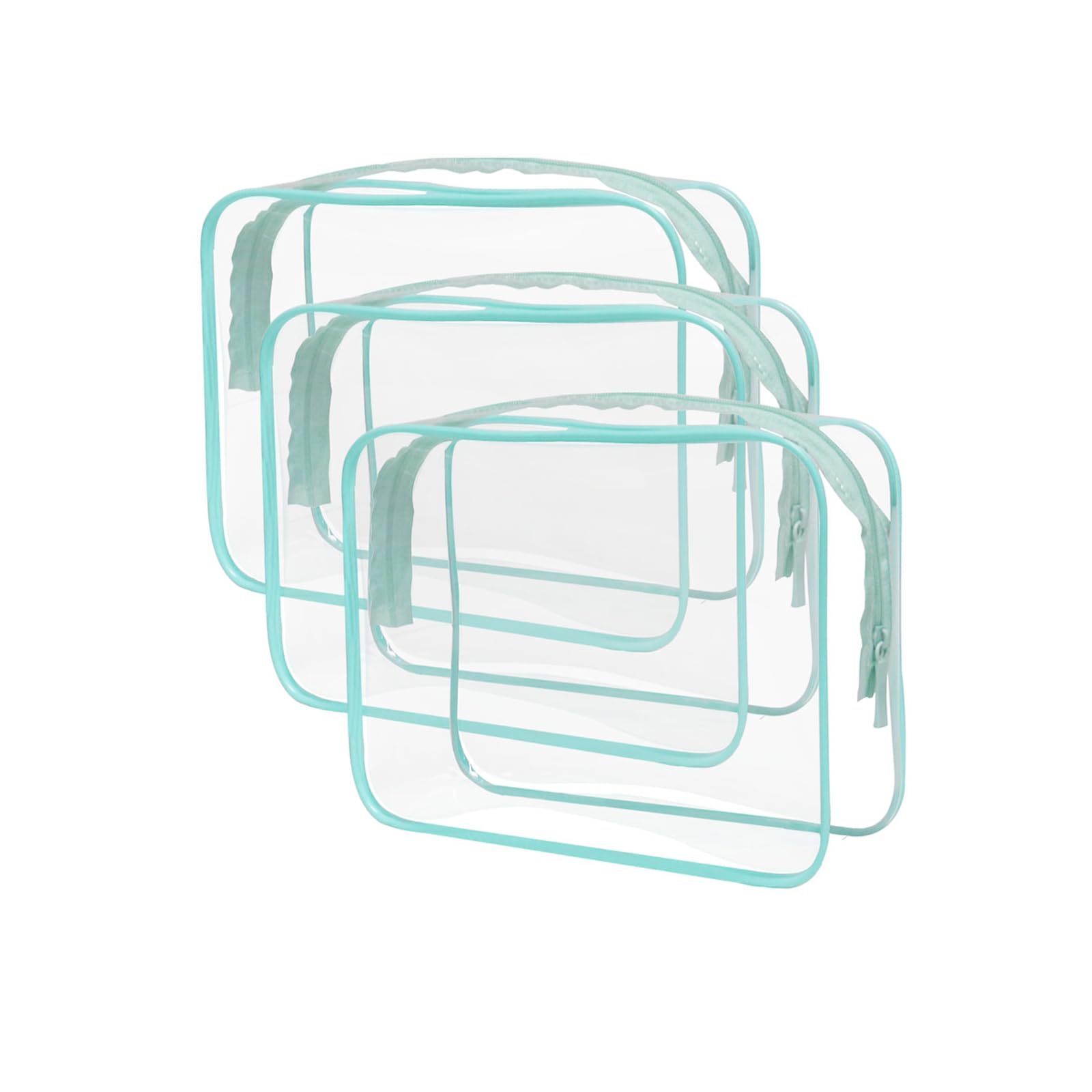 Buminee Clear Travel Bags for Toiletries, Makeup Bags, Cosmetic Bags, 6.3 x1.77 x5.1 Plastic Toiletry Bag, Clear Pouch, Cosmetic