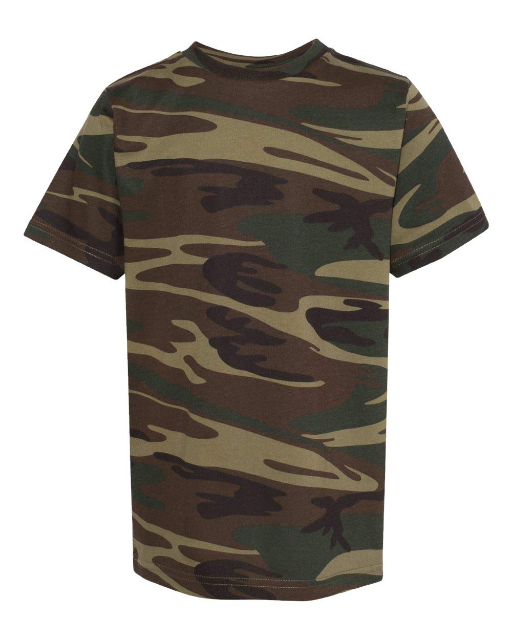 Youth camo T-Shirt - BLUE WOODLAND - XS(D0102H7MYM2)