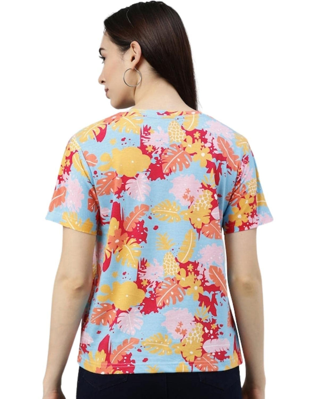 Juneberry WomenS Cotton Half Sleeve Regular Fit Printed T-Shirt (Jb_Tsh_54_502_Wild_4Xl)