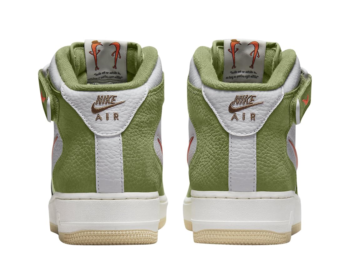 Nike Mens Air Force 1 Mid QS DQ3505 100 Jewel Oil Green - Size 14