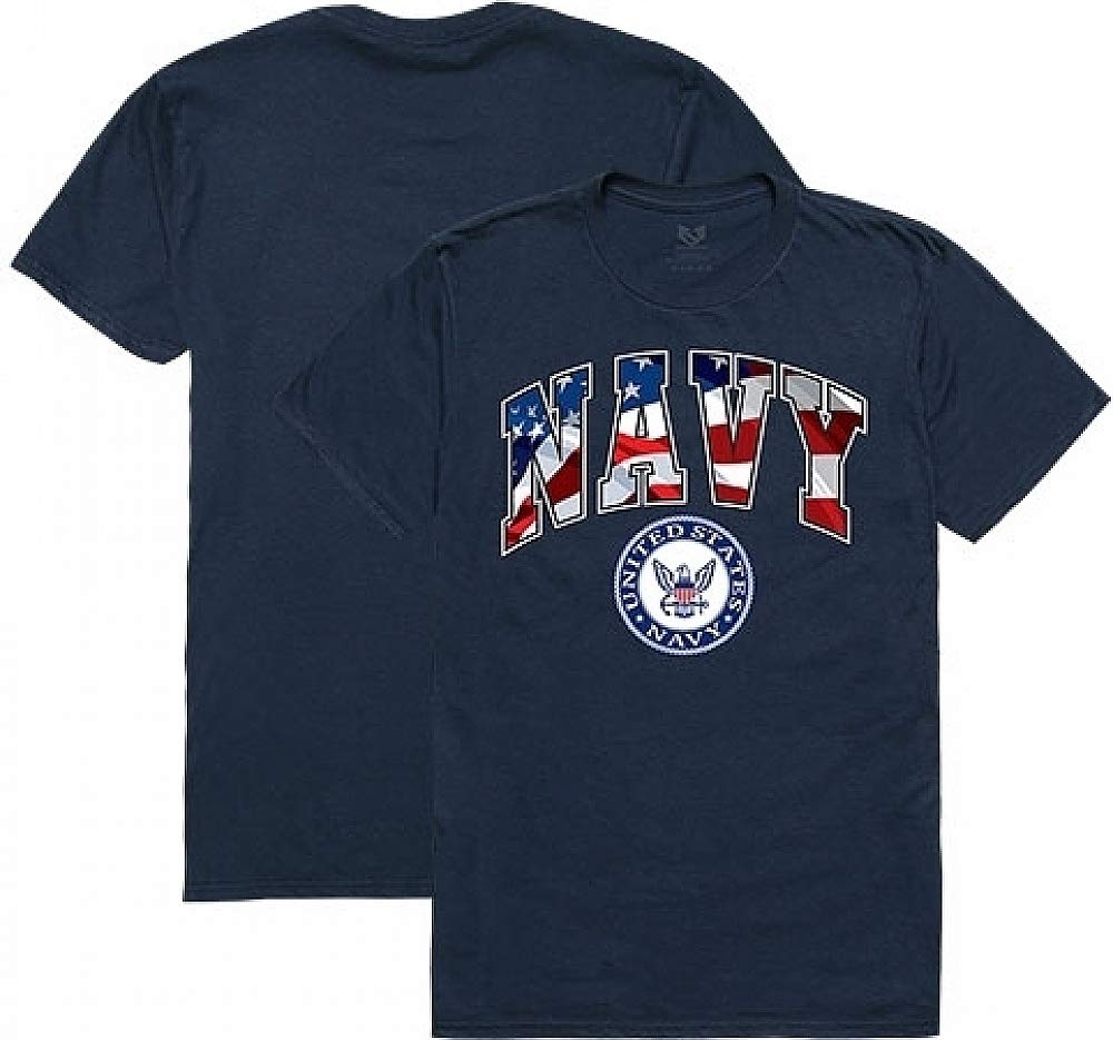 Flag Letter Tee, Navy, Navy, XL