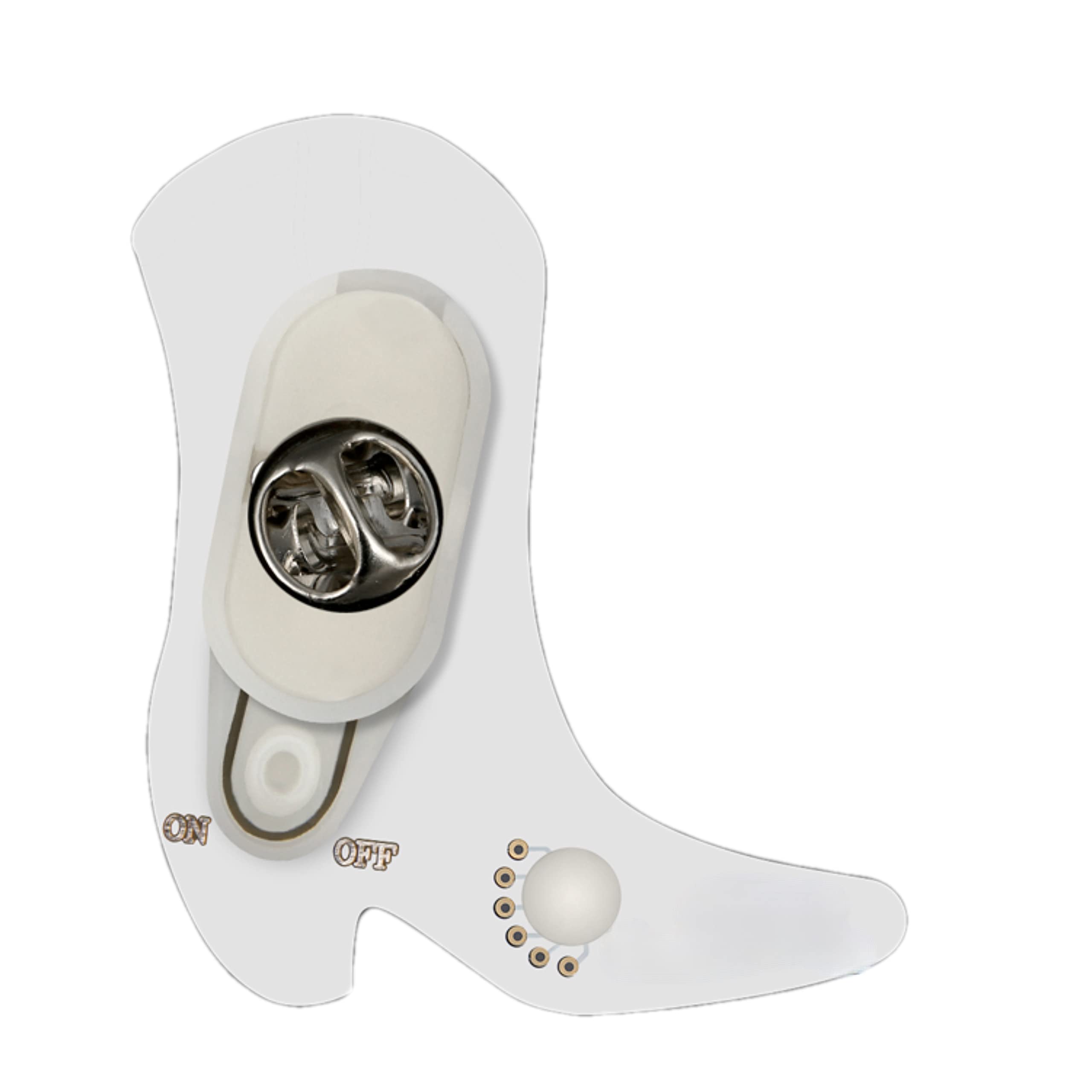 Black Cowboy Boot Flashing Body Light Lapel Pins by Blinkee