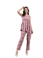 Stylum Women'S Floral Printed Rayon Co-Ord Set (Cssalconmauve44_Mauve, Xxl)