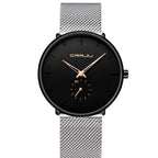 FIZILI Mens Watches Ultra-Thin Minimalist Waterproof-Fashion Wrist Watch for Men Unisex Dress with Stainless Steel Mesh Band-Ros