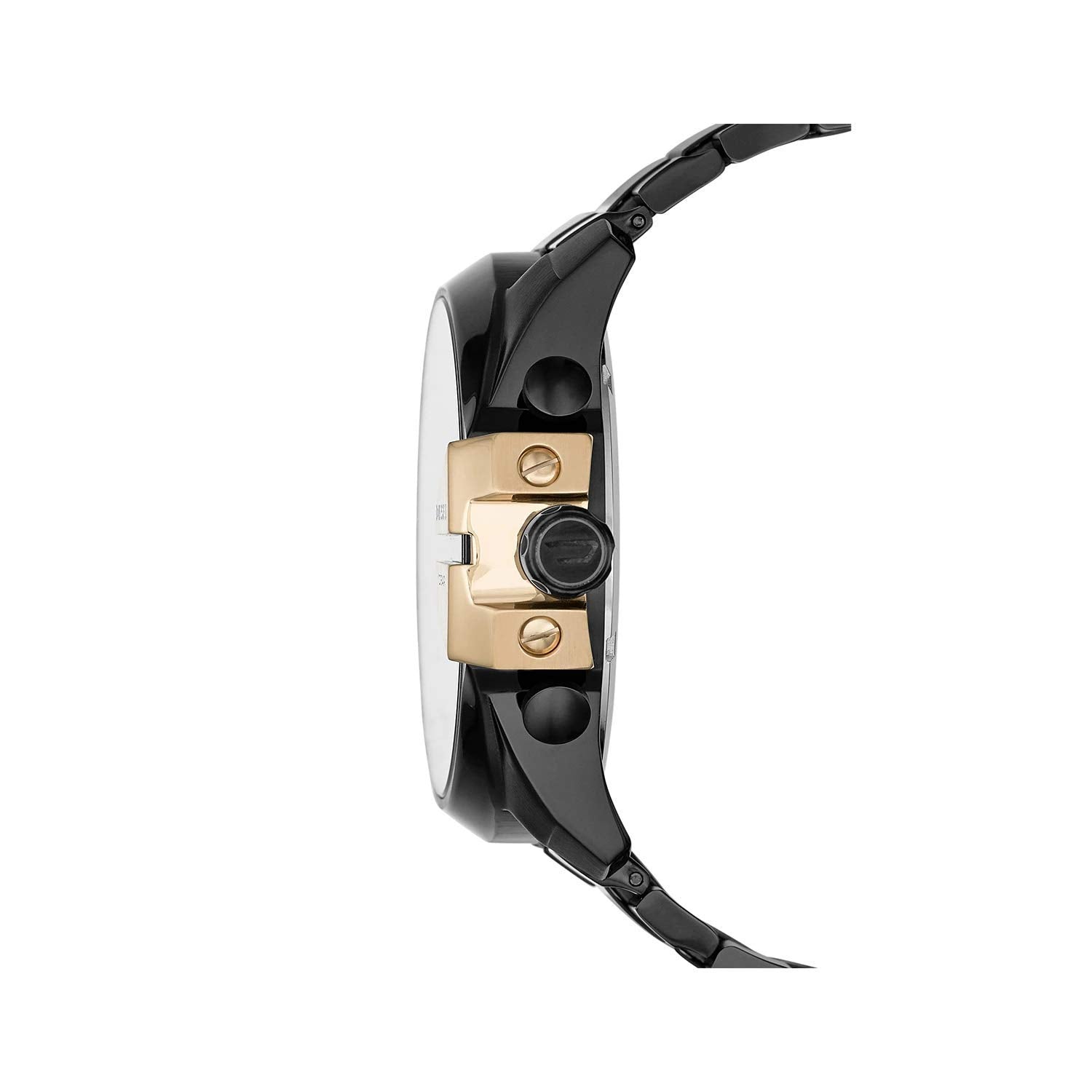 Diesel Mega Chief Stainless Steel Chronograph Men's Watch, Color: Black (Model: DZ4338)