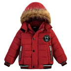 Toddler Boys Down Jacket Winter Jacket Hooded Thickened Warm Snowsuit Coat Parka Outerwear