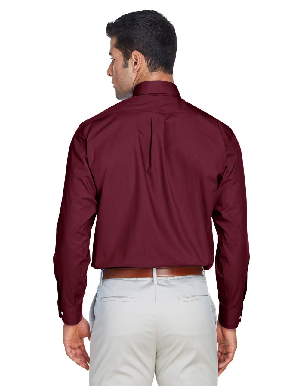 Mens crown Woven collectionSolid Broadcloth - WHITE - 5XL(D0102H76Z82)