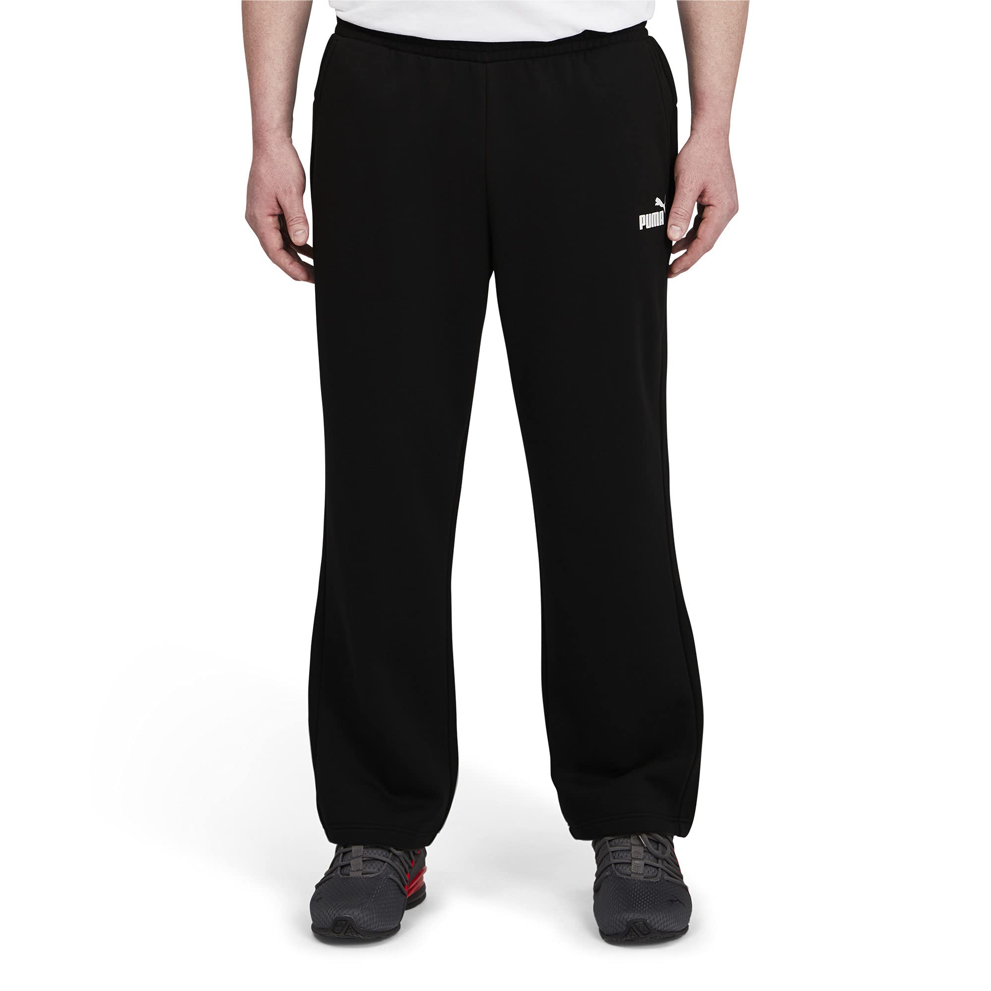 PUMA Mens Essentials Fleece (Available In Big And Tall Sizes) Sweatpants, Cotton Black, XX-Small US