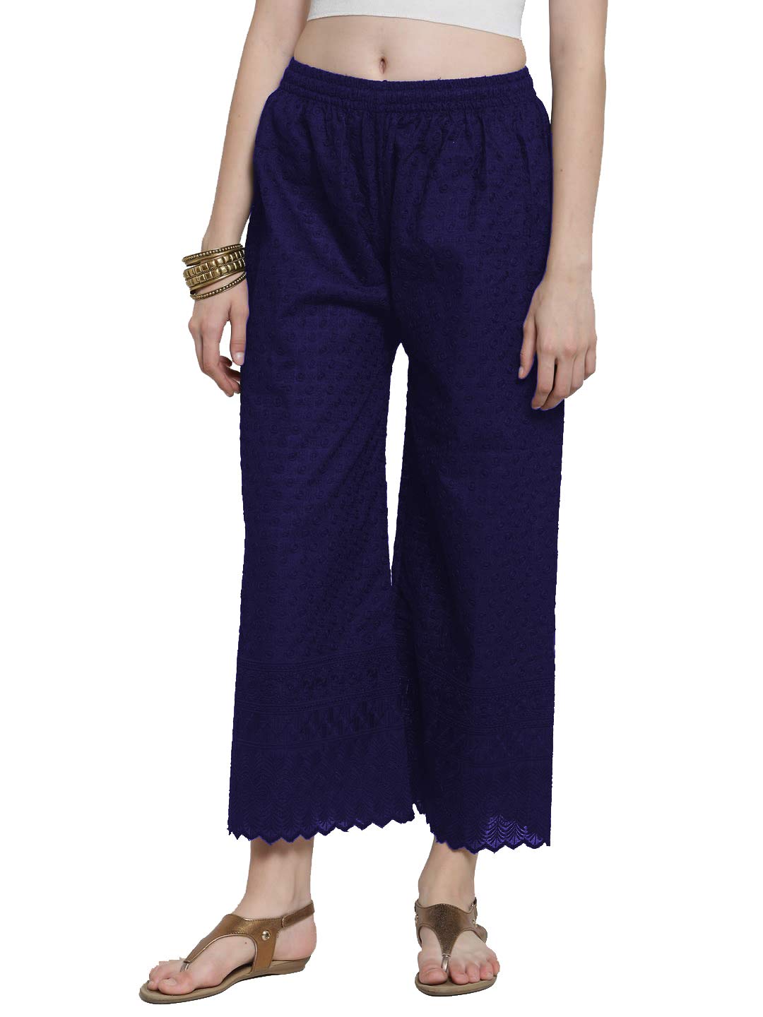 Digital Shopee Fashion Women'S Palazzo Free Size Blue