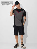 The Souled Store Fiery Regular Fit Cotton Short Sleeve Round Neck Drop Cut T-Shirts for Men and Boys