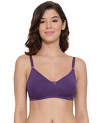 Lyra WomenS Cotton Non Padded Wire Free Seamless Bra Violet