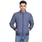 Turtle Men Nylon Solid Blue Zipper Windcheater Jacket