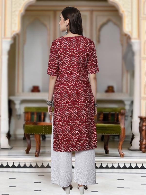 Tee Projekt Crepe Verstaile Straight Printed Kurti For WomenS Ll Casual Wear Kurti (Pack Of 6)