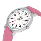 Speidel Original Scrub Watch, Analog Display, 38mm Case, Unisex Silicone Band, Water Resistant, Pink