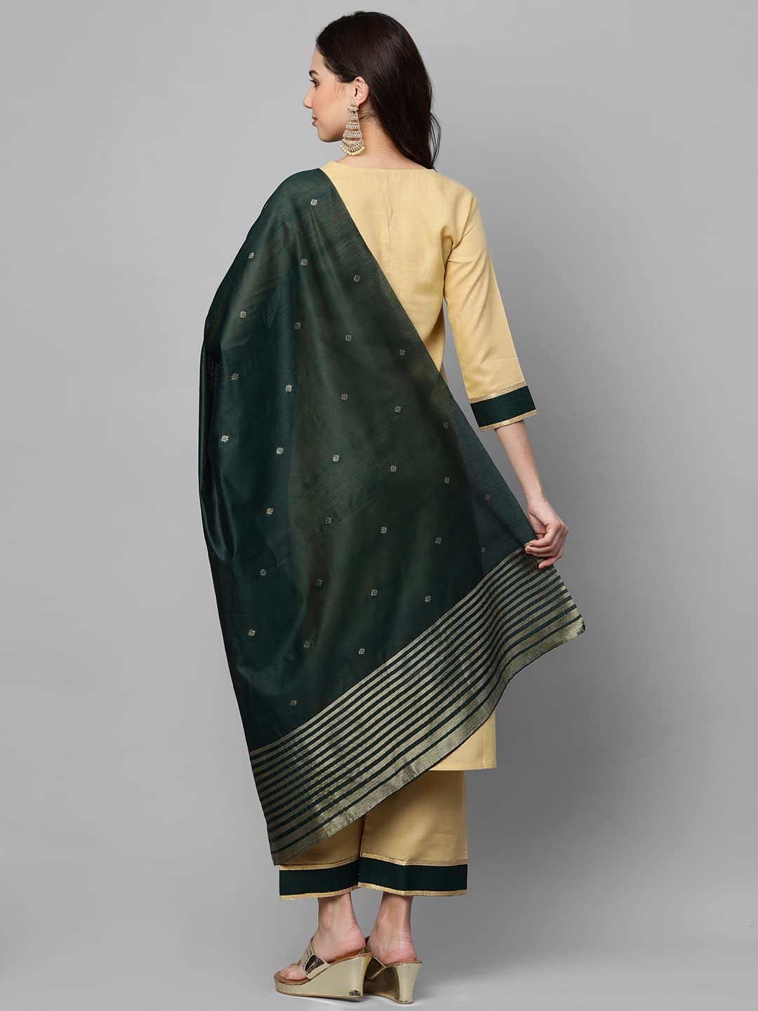 Anni Designer Women'S Cotton Straight?Kurta With Palazzo (Kur117)