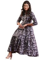 ANNI DESIGNER Womens Rayon Blend Anarkali Printed Kurta with Pant (SIPRADH Grey_XXL_Grey_XX-Large)