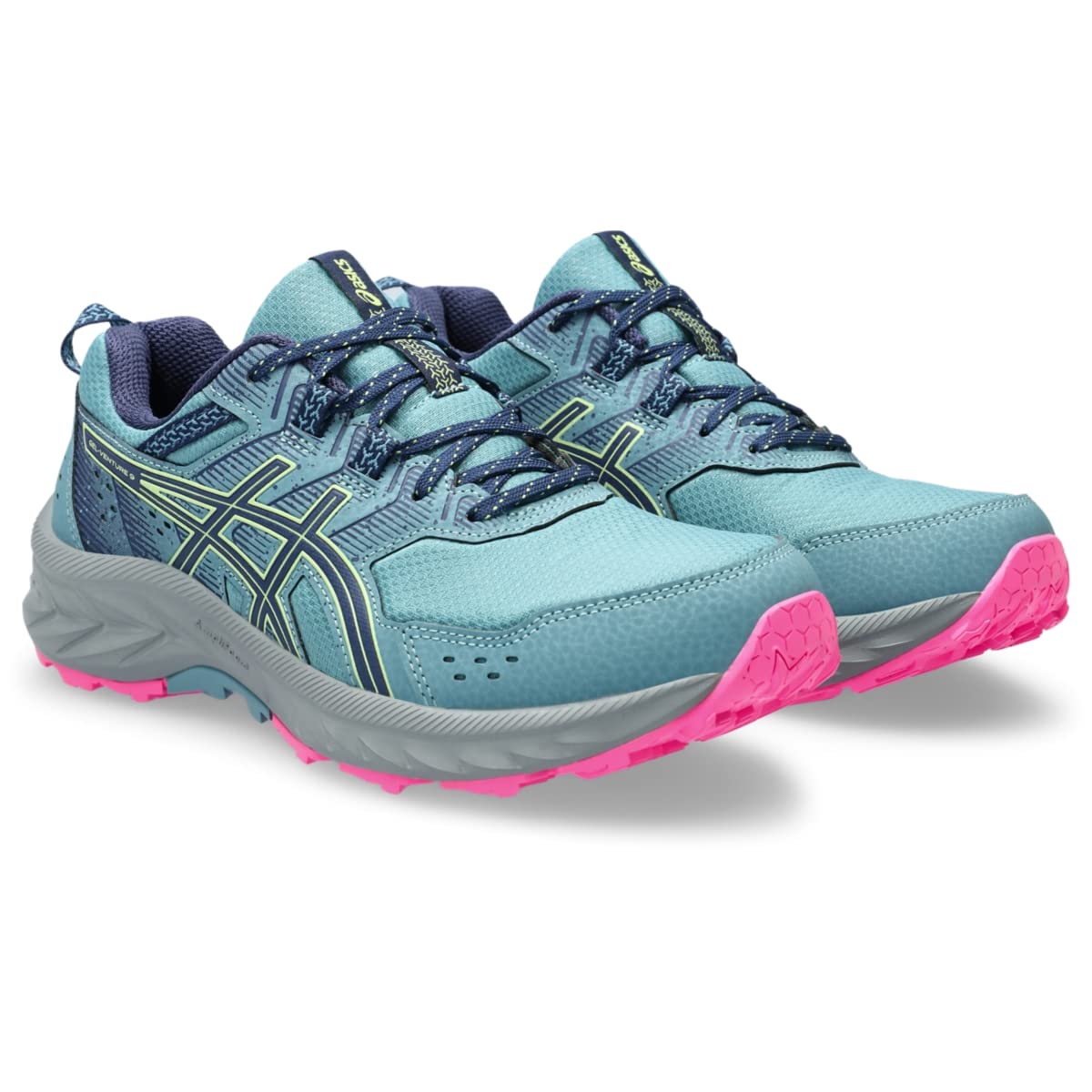 ASICS Women's Gel-Venture 9 Running Shoes, 9.5, GRIS Blue/DEEP Ocean