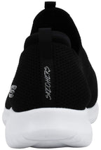 Skechers Ultra Flex First Take Womens Slip On Walking Sneakers, Black/White, 6