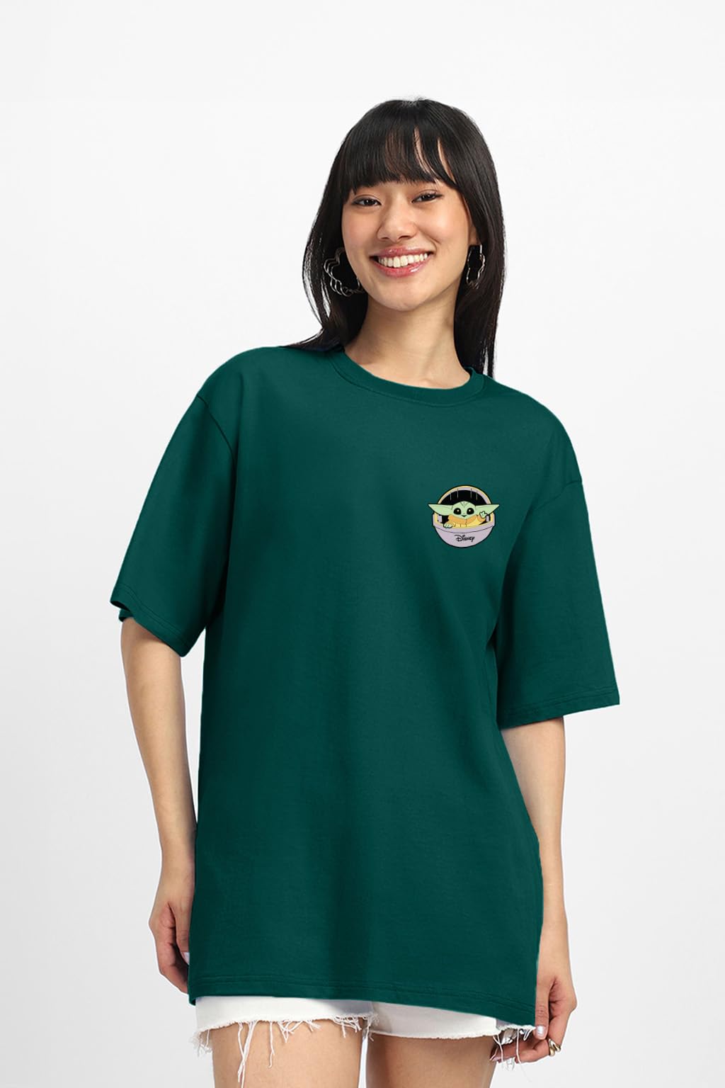 Juneberry Pure Cotton Oversized Loose Fit Drop Shoulder Official Star Wars Merchandise Cool & Latest Graphic Printed Round Neck
