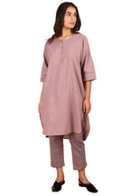 ANNI DESIGNER Womens Rayon Blend Straight Solid Kurta with Pant (Nanital Purple_S_Purple_Small)