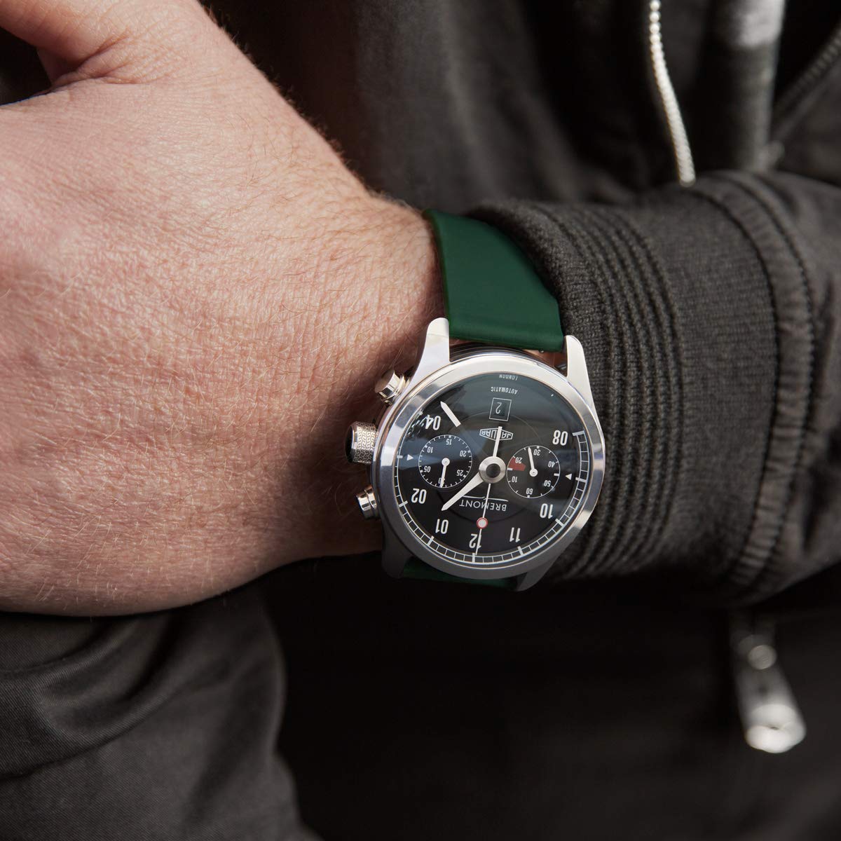 Archer Watch Straps - Silicone Quick Release Soft Rubber Replacement Watch Bands (British Racing Green, 22mm)