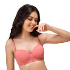 Nykd Butter-Soft Brushed Polyamide Wireless T-Shirt Bra With Breathable Padded Cups And Detachable Straps | Sweetheart Neckline 