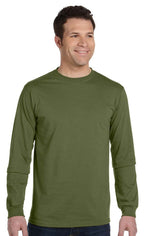 Mens 55 oz 100% Organic cotton classic Long-Sleeve T-Shirt - BLAcK - S(D0102H7ZgTT)