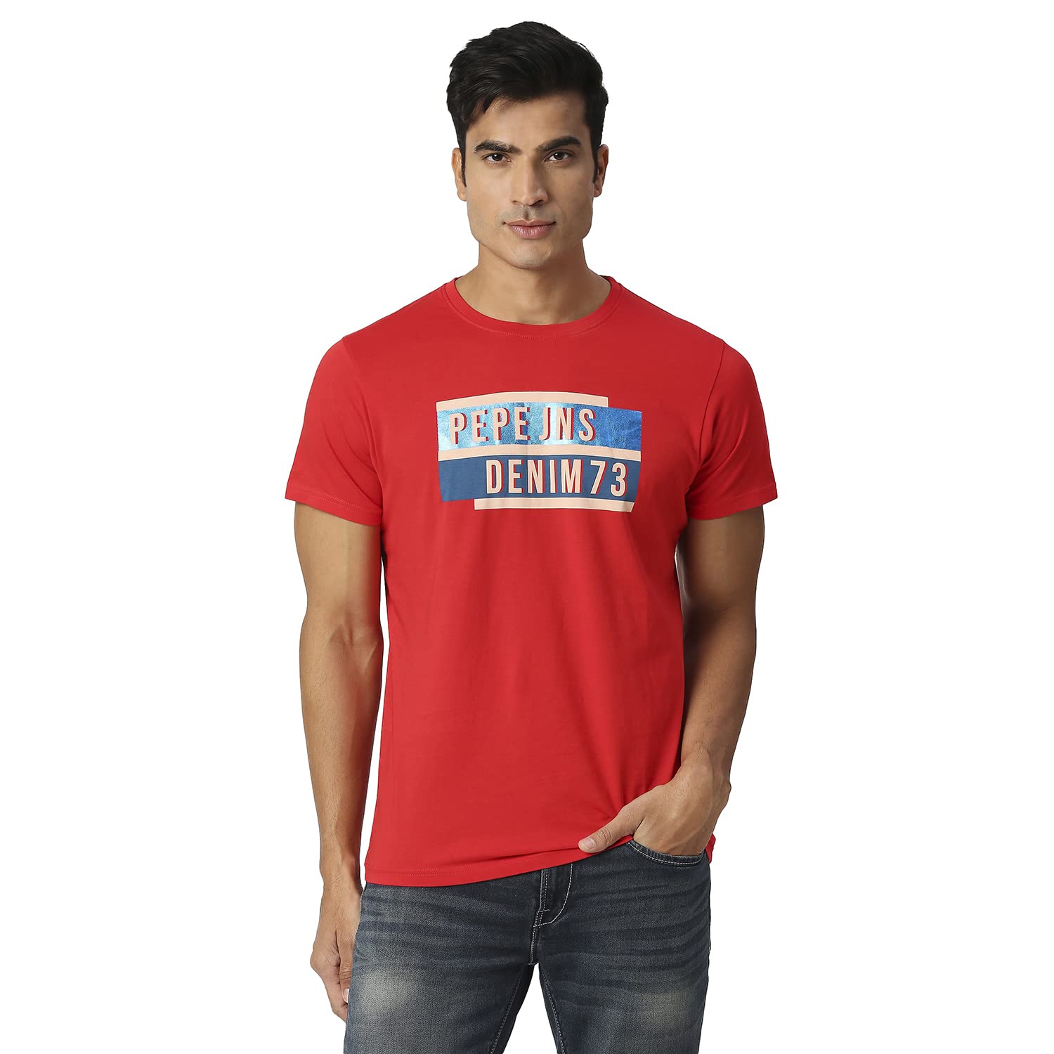 Pepe Jeans MenS Slim Fit T-Shirt (Pm509030255M_Classic Red