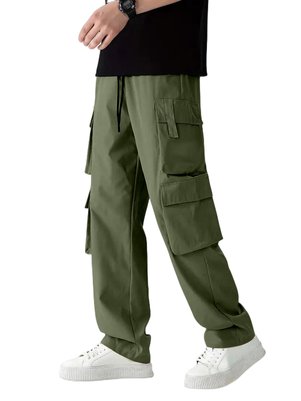 Indoprimo Men Cargo || Men Cargo Pants || Men Cargo Pants Cotton || Cargos For Men || Men Cargo Trouser - Denver (In, Alpha, L, 