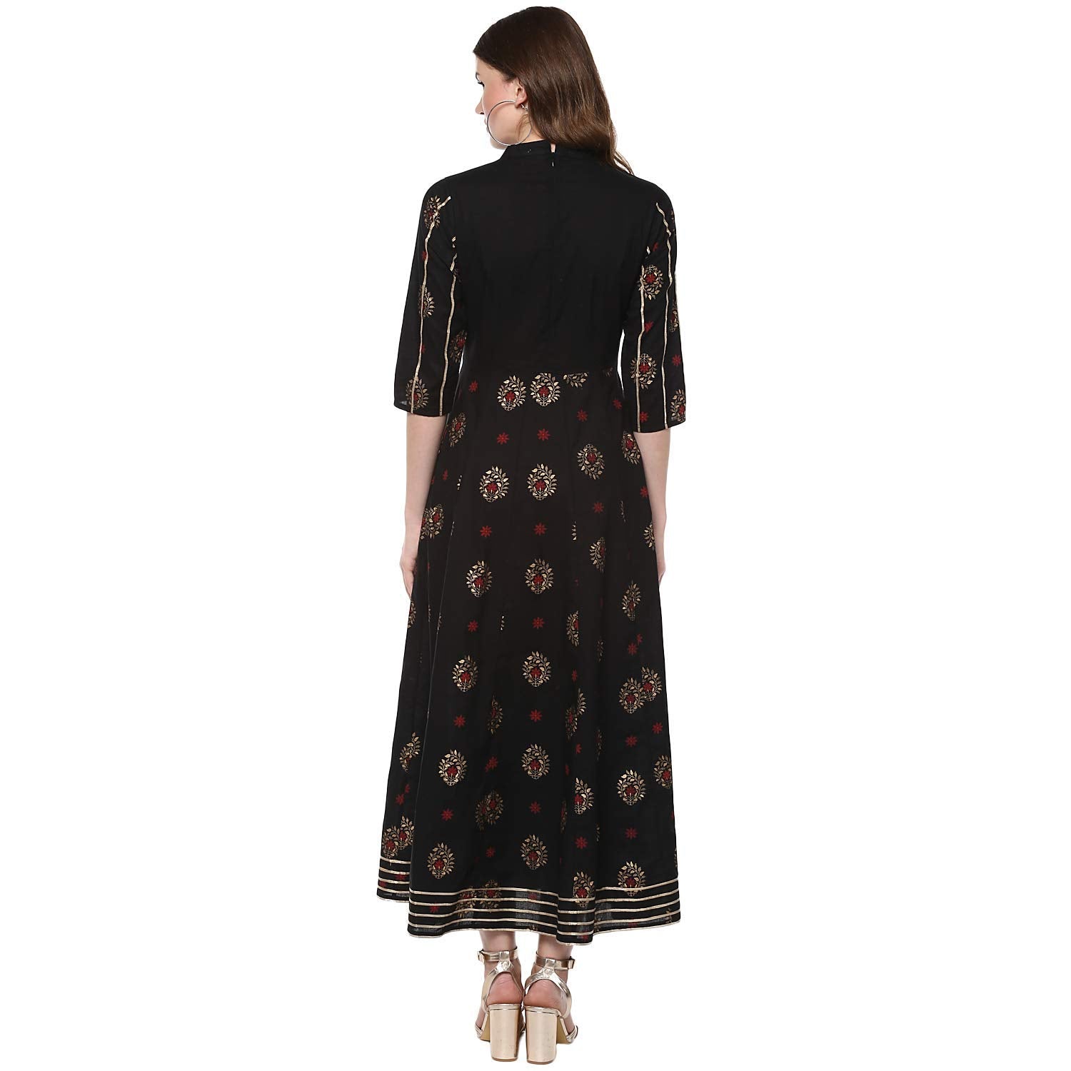 Idalia Gold Print Anarkali Kurta