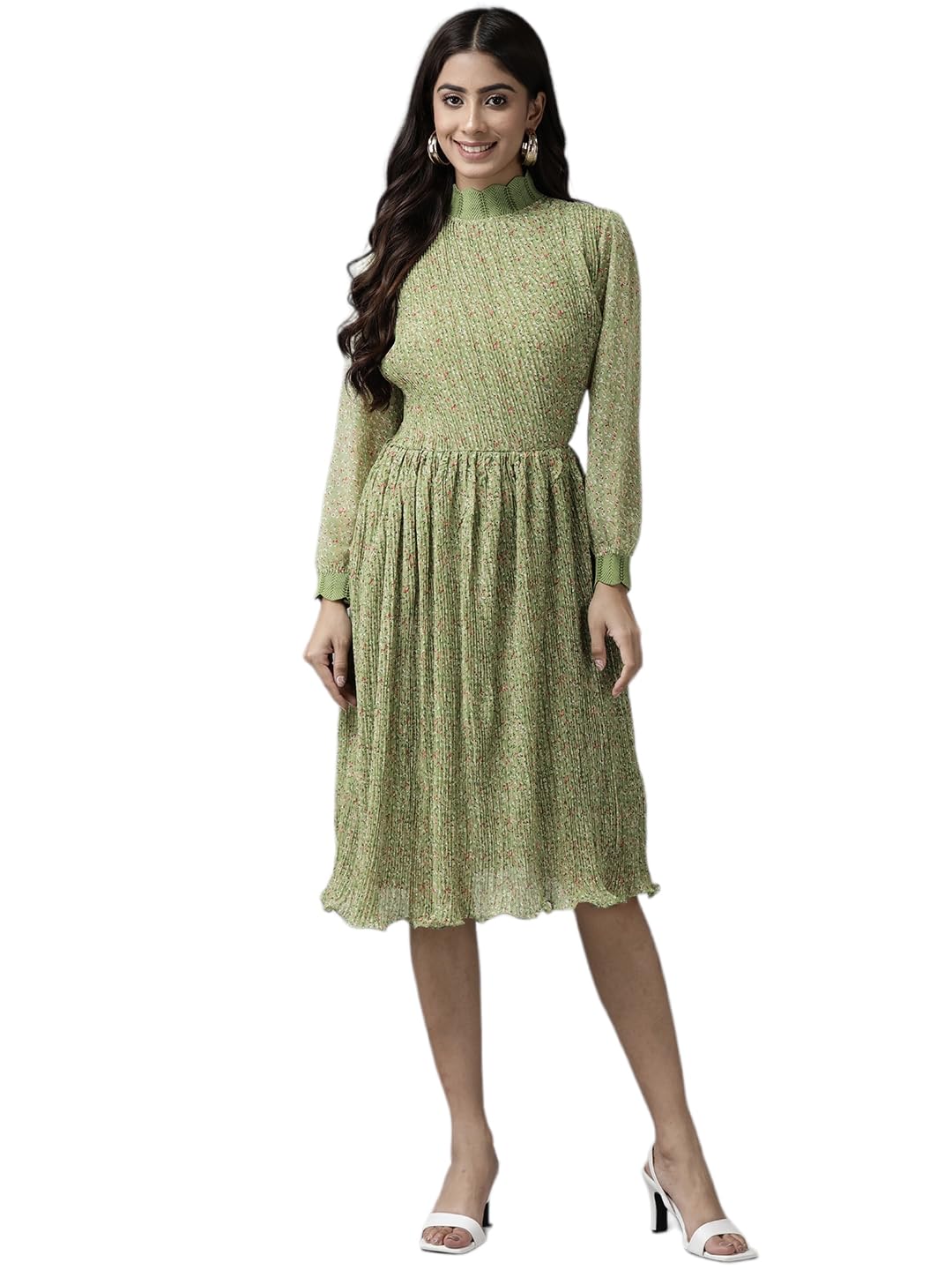 Aarika Womens Green Color Georgette Middi (MD-W-063-GREEN-M)