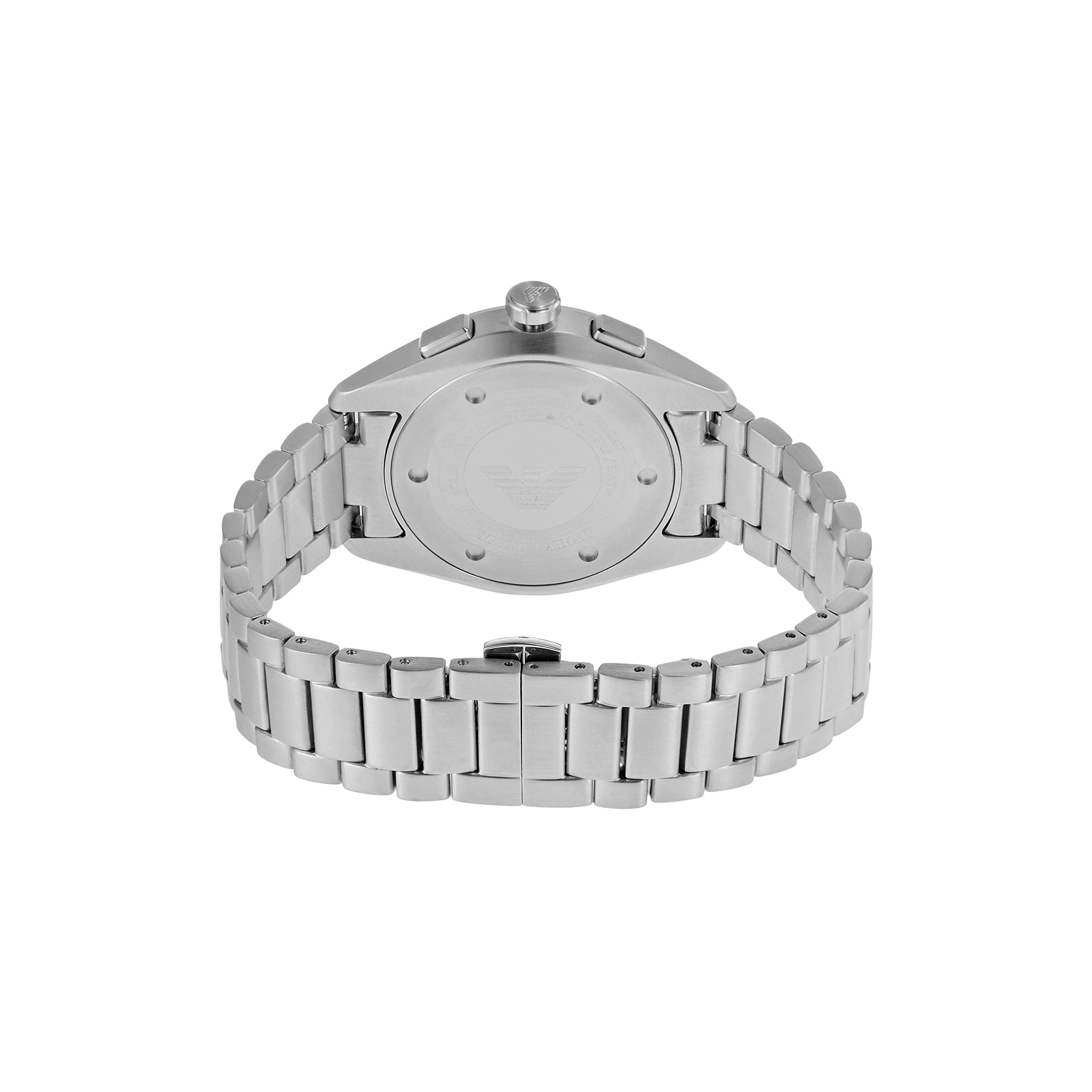 Emporio Armani Men's Chronograph Stainless Steel Watch (Model: AR11480), Silver/Green