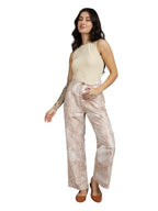 Kotty WomenS Straight Fit High-Rise Cotton Blend Printed Trousers(Multicolor,32)