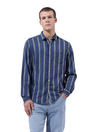The Indian Garage Co Mens Striped Slim Fit Shirt
