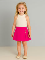 A.T.U.N. (ALL THINGS UBER NICE) Girls Stylish Two Piece Outfit Set with Sleeveless Tank Top and Skort | Casual Summer Clothing