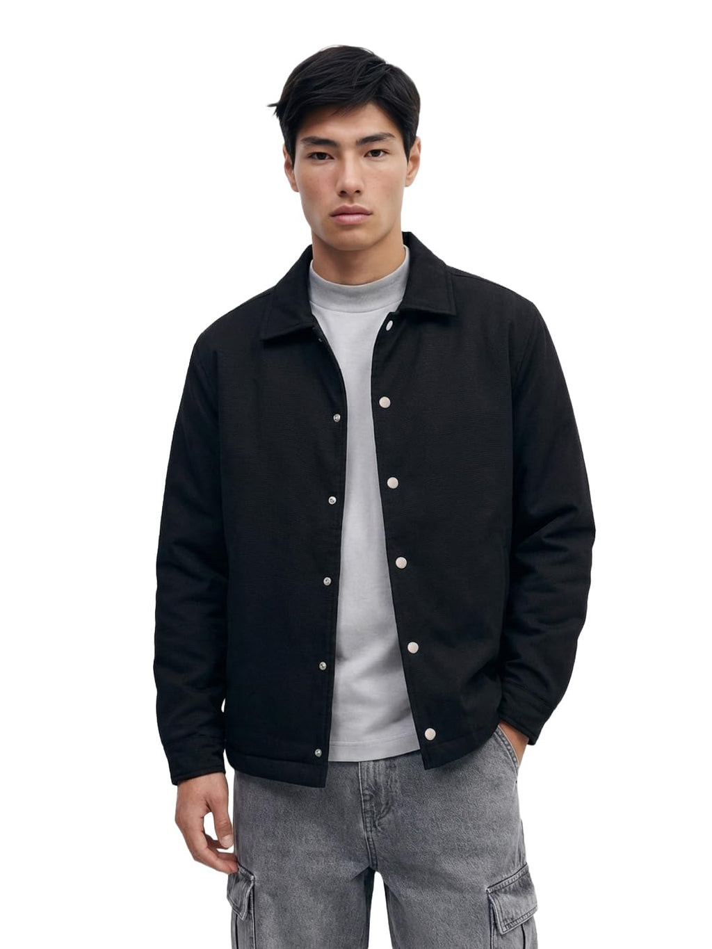 The Indian Garage Co Mens Regular Fit Long Sleeves Cutaway Collar Solid Sweater