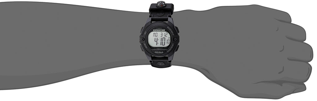 Timex Men's TW4B07700 Expedition Full-Size Digital CAT Black Resin Strap Watch