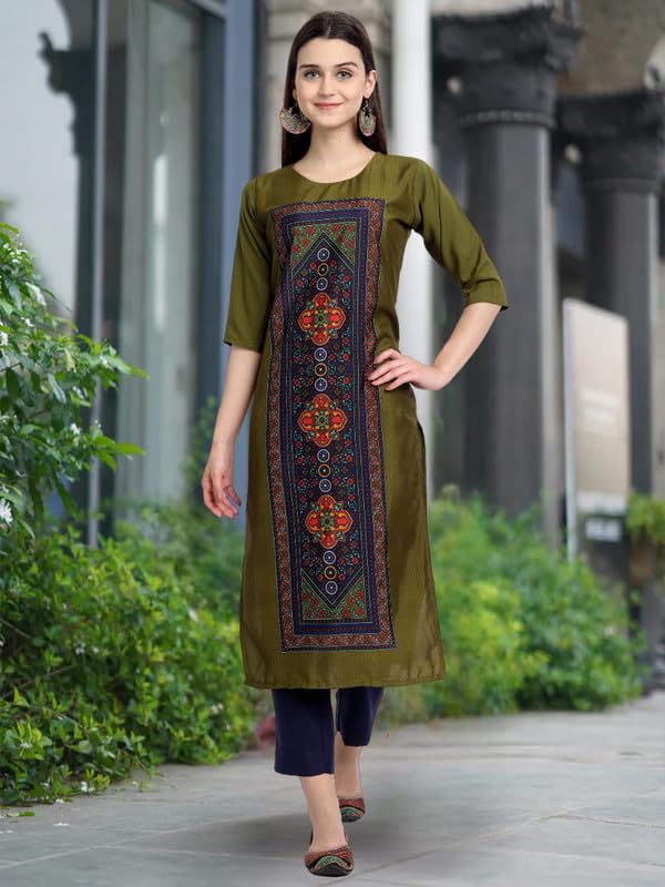 Tee Projekt Printed Crepe Kurti For Women Ll Vibrant Colour Kurti (Pack Of 6)