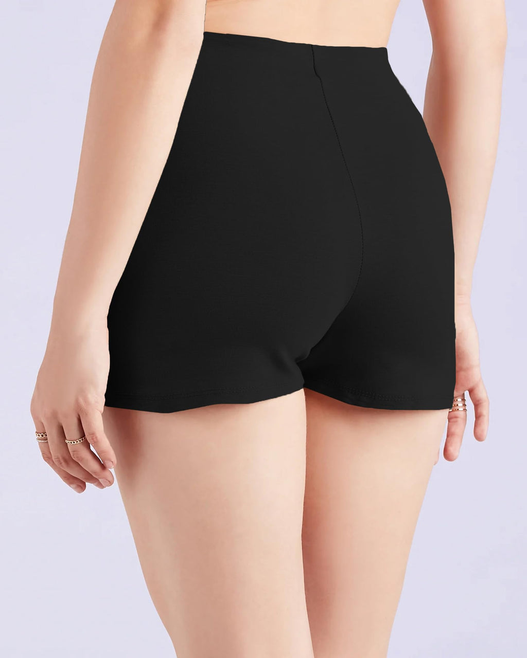 ADDYVERO High Rise Elasticated Waistband Cotton Blend Women Above Knee/Mini Bodycon Wrap Skort/Shorts