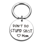 Dont Do Stupi St Keychain Poop Emoji Funny Birthday Gifts for Son Daughter Teenagers from Mom Sarcasm Gift for Teens Boy Girl Gr
