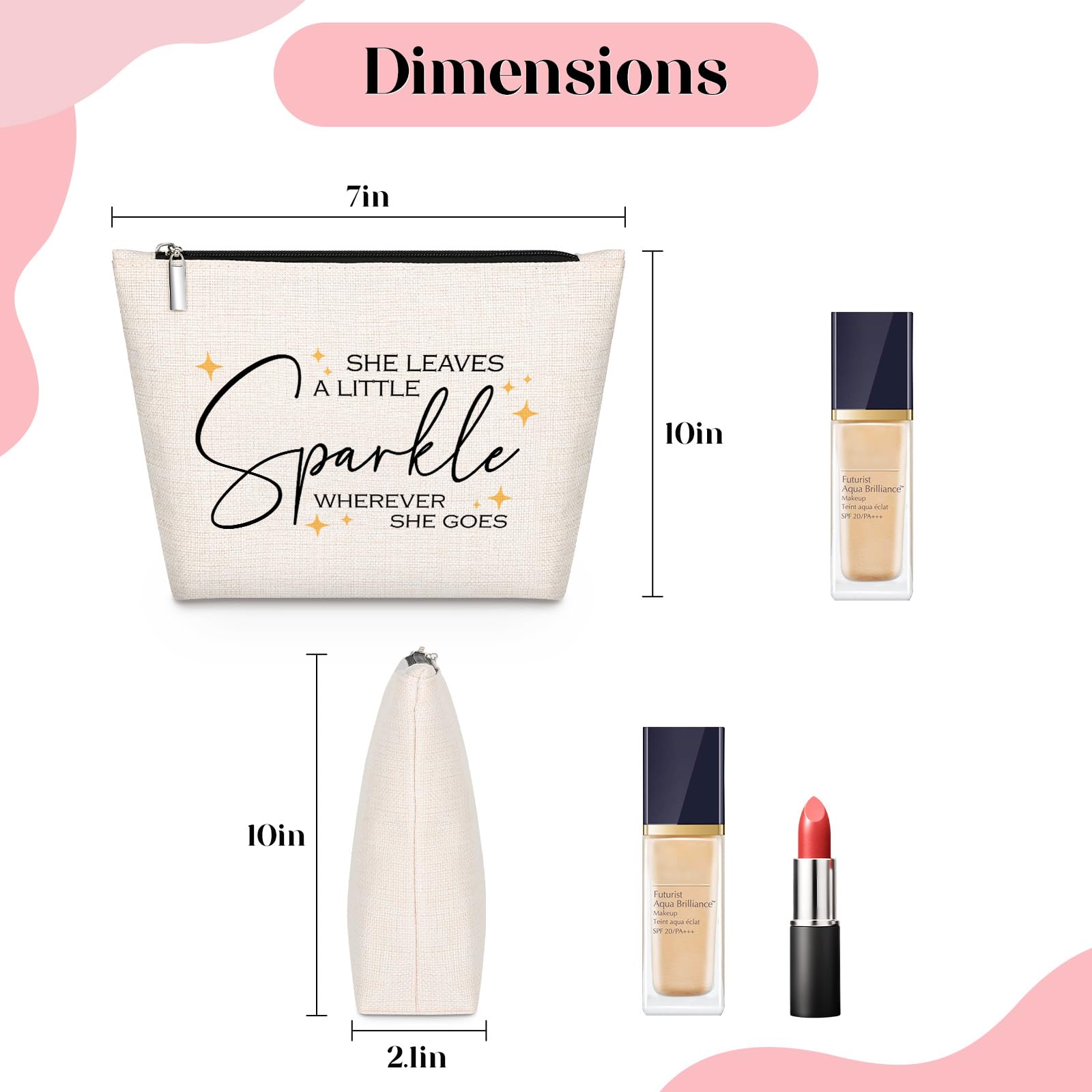 Inspirational Quote Gift for Women -Birthday Graduation Gift for Best Friend Sister -Resign Retirement Gift for Coworker -Makeup