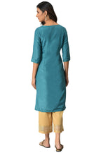 Aurelia Women Polyester Ceramic Floral Printed Straight Regular Kurta