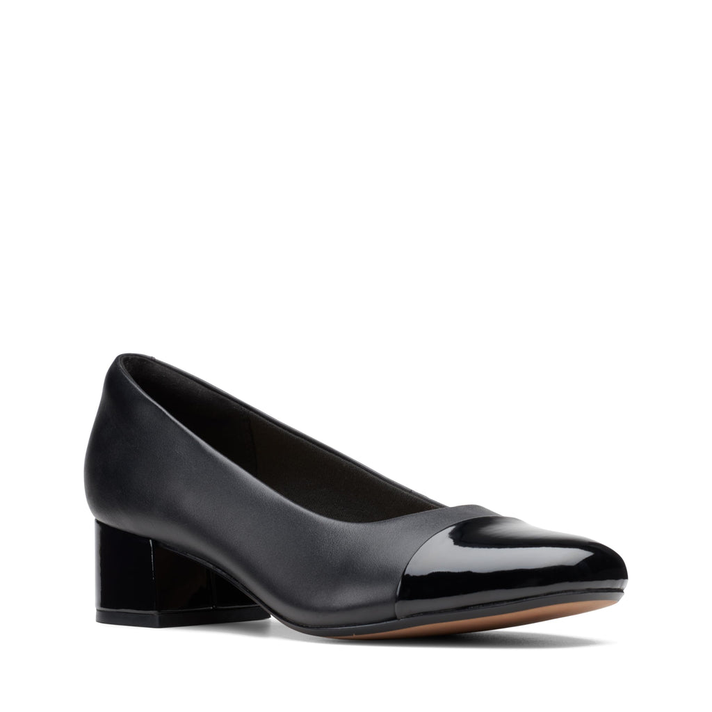 Clarks Women's Marilyn Sara Pump, Black Leather/Synthetic Combination, 8.5